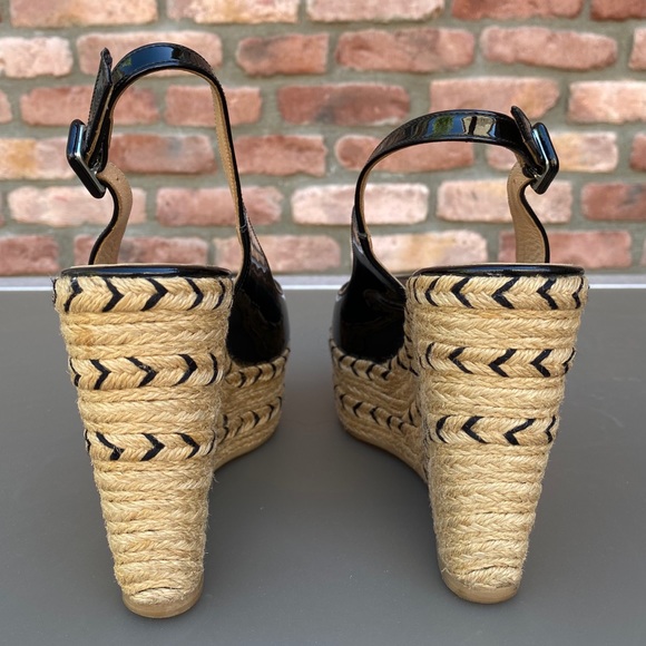 Valentino Patent Leather Espadrille Wedges - S 39 - Picture 6 of 10